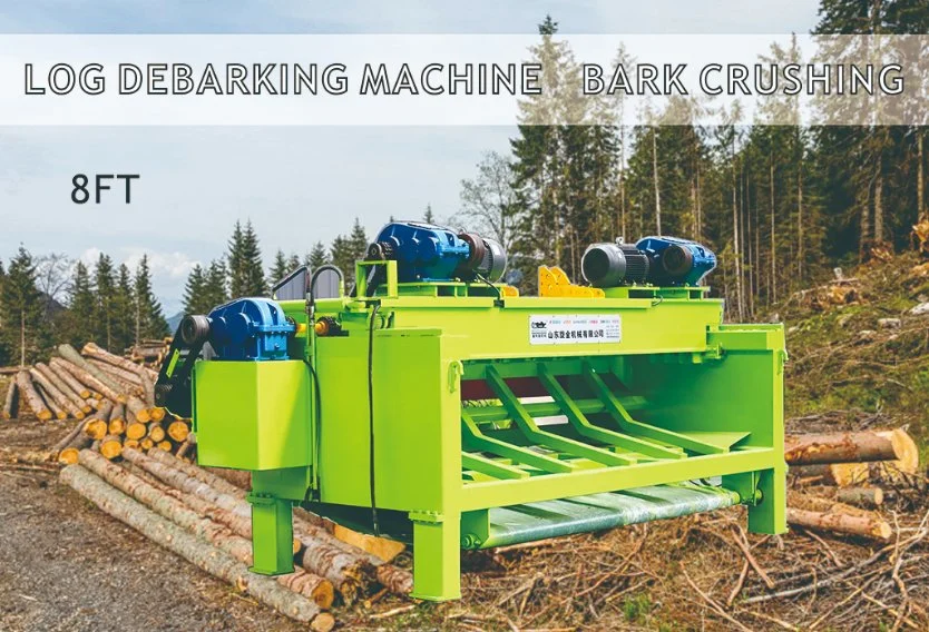 8FT Log Debarker Plywood Making Machine for Woodworking Line